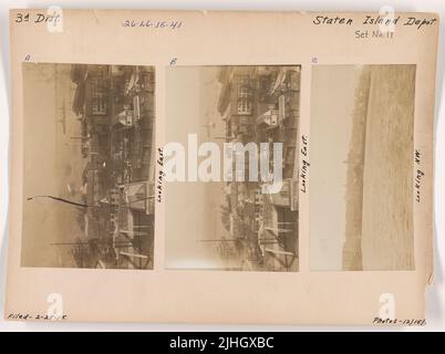 NY - Staten Island. Staten Island Depot. Guardando verso est. Foto Stock