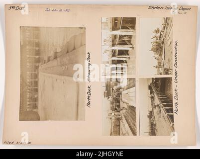 NY - Staten Island. Staten Island Depot, New York. Molo nord, sotto costruzione. Foto Stock