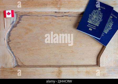 Immigrazione canadese, emigrazione, o foto a tema di viaggio Foto Stock