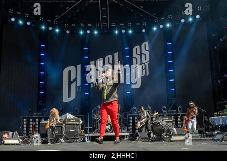 Milwaukee, Stati Uniti. 17th luglio 2022. Derek Day of Classless Act durante il tour dello stadio il 17 luglio 2022, presso l'American Family Field di Milwaukee, Wisconsin (foto di Daniel DeSlover/Sipa USA) Credit: Sipa USA/Alamy Live News Foto Stock