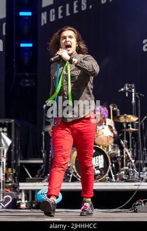 Milwaukee, Stati Uniti. 17th luglio 2022. Derek Day of Classless Act durante il tour dello stadio il 17 luglio 2022, presso l'American Family Field di Milwaukee, Wisconsin (foto di Daniel DeSlover/Sipa USA) Credit: Sipa USA/Alamy Live News Foto Stock