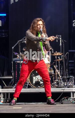 Milwaukee, Stati Uniti. 17th luglio 2022. Derek Day of Classless Act durante il tour dello stadio il 17 luglio 2022, presso l'American Family Field di Milwaukee, Wisconsin (foto di Daniel DeSlover/Sipa USA) Credit: Sipa USA/Alamy Live News Foto Stock