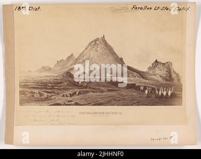 CA - Farallon sud. South Farallon Light Station, California. Guardando verso ovest, distanza 200 metri. Foto Stock