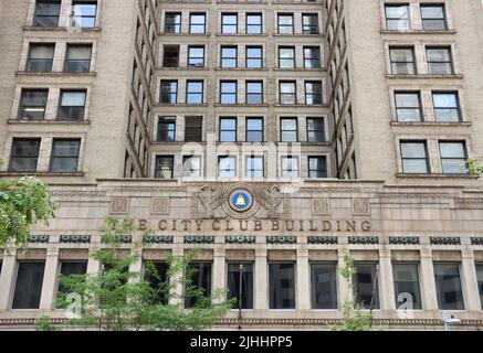 Il City Club Building su Euclid Avenue a Cleveland, giugno 2022 Foto Stock