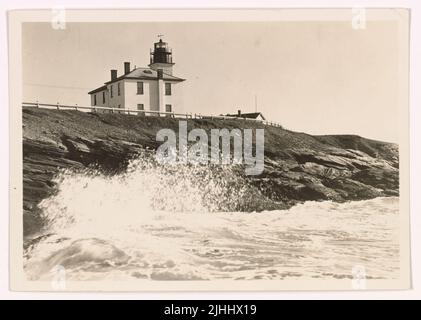 Varie - Beavertail. Beavertail Lighthouse, ingresso a Narragansett Bay, Rhode Island. Foto Stock