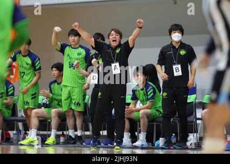 Arena Tachikawa Tachihi, Tokyo, Giappone. 18th luglio 2022. Daisuke Miyazaki (BM), 18 LUGLIO 2022 - Pallamano : Japan Handball League uomini 2022-2023 tra Earthfriends BM - Toyota Boshoku Kyushu Red Tornado all'Arena Tachikawa Tachihi, Tokyo, Giappone. Credit: YUTAKA/AFLO SPORT/Alamy Live News Foto Stock