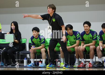 Arena Tachikawa Tachihi, Tokyo, Giappone. 18th luglio 2022. Daisuke Miyazaki (BM), 18 LUGLIO 2022 - Pallamano : Japan Handball League uomini 2022-2023 tra Earthfriends BM - Toyota Boshoku Kyushu Red Tornado all'Arena Tachikawa Tachihi, Tokyo, Giappone. Credit: YUTAKA/AFLO SPORT/Alamy Live News Foto Stock