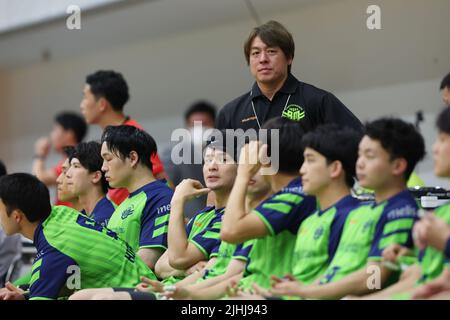 Arena Tachikawa Tachihi, Tokyo, Giappone. 18th luglio 2022. Daisuke Miyazaki (BM), 18 LUGLIO 2022 - Pallamano : Japan Handball League uomini 2022-2023 tra Earthfriends BM - Toyota Boshoku Kyushu Red Tornado all'Arena Tachikawa Tachihi, Tokyo, Giappone. Credit: YUTAKA/AFLO SPORT/Alamy Live News Foto Stock