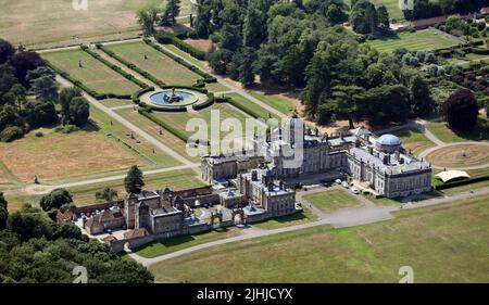 Veduta aerea del Castello Howard vicino Malton, North Yorkshire Foto Stock