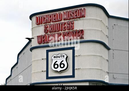 Litchfield Museum and Route 66 Welcome Center, Litchfield, Illinois, Stati Uniti d'America Foto Stock