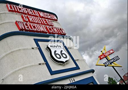 Litchfield Museum and Route 66 Welcome Center, Litchfield, Illinois, Stati Uniti d'America Foto Stock