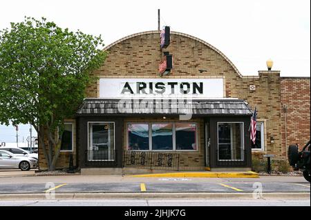 American Diner, Ariston Restaurant, Litchfield, Illinois, Stati Uniti d'America Foto Stock