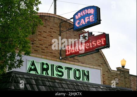 American Diner, Ariston Restaurant, Litchfield, Illinois, Stati Uniti d'America Foto Stock