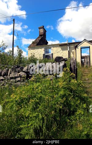 Casa derelict su Crooked Road, vicino a Beattock, Dumfries & Galloway, Scozia, Regno Unito Foto Stock