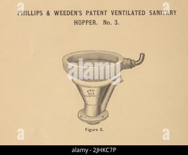 Phillips & Weeden's Patent ventilated Sanitary Hopper No. 3 Catalogo illustrato (1884) e listino prezzi di Phillips & Weeden's Patent Sanitary Specialties : prodotto da Phillips & Weeden, importatori e idraulici di forniture Foto Stock