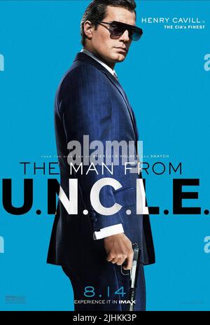 HENRY CAVILL POSTER, l'uomo dall'U.N.C.L.E., 2015 Foto Stock