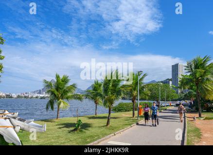 Lagoa Rodrigo de Freitas, Lagoa, Rio de Janeiro, Brasile Foto Stock
