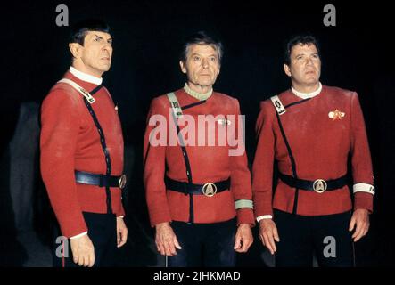 LEONARD NIMOY, togliere Kelley, William Shatner, STAR TREK V: il Final Frontier, 1989 Foto Stock