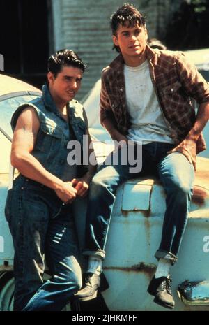 TOM CRUISE, Rob Lowe, outsiders, 1983 Foto Stock