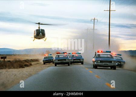 Auto della Polizia, ELICOTTERO CHASE, la caduta GUY, 1981 Foto Stock