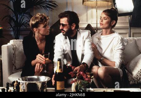 LINDA MCCARTNEY, Ringo Starr, Barbara Bach, dare i miei saluti a BROAD STREET, 1984 Foto Stock