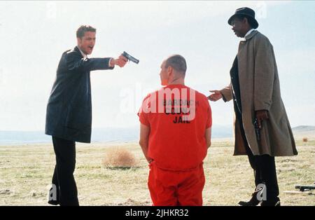 BRAD PITT, Kevin Spacey, Morgan Freeman, SE7EN, 1995 Foto Stock