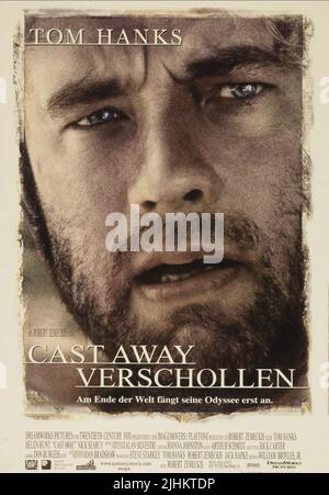 ROBERT Zemeckis, Tom Hanks Cast Away, 2000 Foto Stock