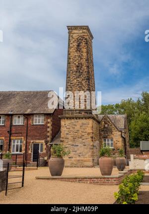 Il bothy e camino stack a RHS Bridgewater a Salford. REGNO UNITO Foto Stock