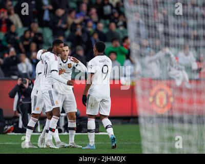 Melbourne, Australia, 19 luglio 2022. Manchester United vs Crystal Palace a Melbourne Cricket Ground (MCG) il 19 luglio 2022. Credit: Corleve/Alamy Stock Photo Foto Stock