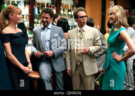 GWYNETH PALTROW, Robert Downey Jr., Sam Rockwell, LESLIE BIBB, Iron man 2, 2010 Foto Stock