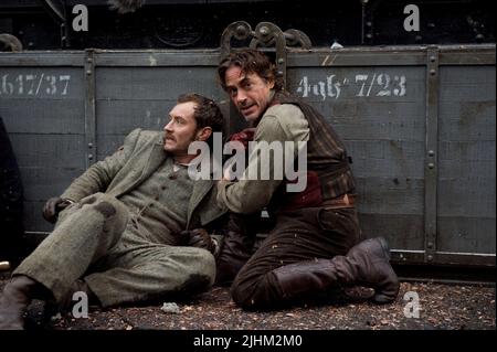 JUDE LAW, Robert Downey Jr., Sherlock Holmes: un gioco di ombre, 2011 Foto Stock