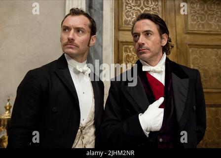 JUDE LAW, Robert Downey Jr., Sherlock Holmes: un gioco di ombre, 2011 Foto Stock