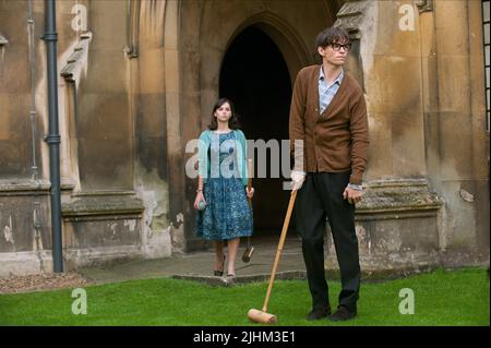 FELICITY JONES, EDDIE REDMAYNE, LA TEORIA DI TUTTO, 2014 Foto Stock