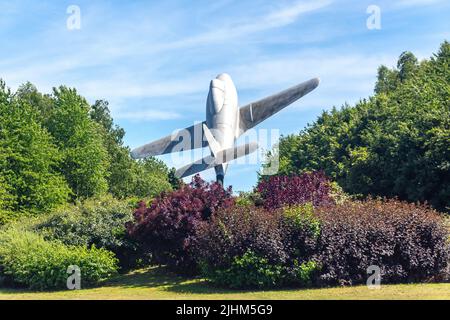 Gloster Aircraft sulla Whittle Roundabout, Lutterworth, Leicestershire, Inghilterra, Regno Unito Foto Stock