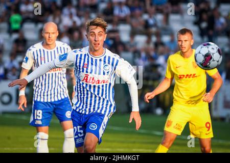 Odense, Danimarca. 18th luglio 2022. Joel King (25) di OB visto durante la partita Superliga del 3F tra Odense Boldklub e FC Nordsjaelland al Parco Naturale dell'energia di Odense. (Photo Credit: Gonzales Photo/Alamy Live News Foto Stock