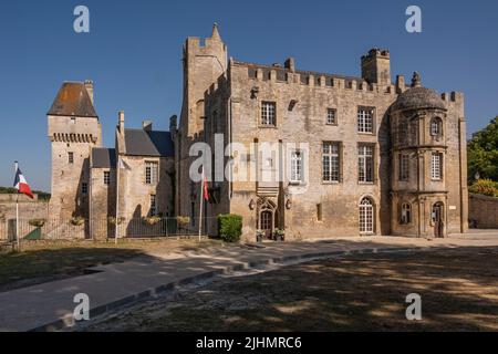 Il castello di Creully nel dipartimento Calvados di Francia Foto Stock