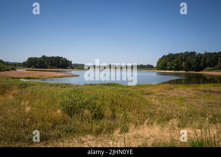 Žárský rybník, lago di Žár, Repubblica Ceca Foto Stock