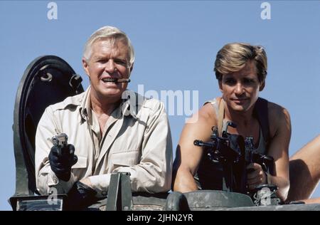 GEORGE PEPPARD, Dirk Benedict, la UN-TEAM, 1984 Foto Stock