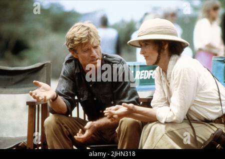 ROBERT REDFORD, Meryl Streep, Out of Africa, 1985 Foto Stock