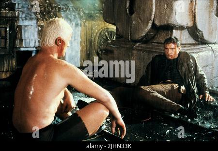 RUTGER HAUER, Harrison Ford, BLADE RUNNER, 1982 Foto Stock