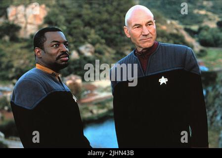 LEVAR BURTON, Patrick Stewart, STAR TREK: insurrezione, 1998 Foto Stock