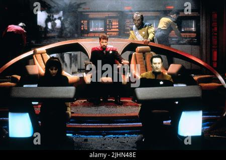 MARINA SIRTIS, Jonathan FRAKES, Michael Dorn, Brent Spiner, Star Trek: Generazioni, 1994 Foto Stock