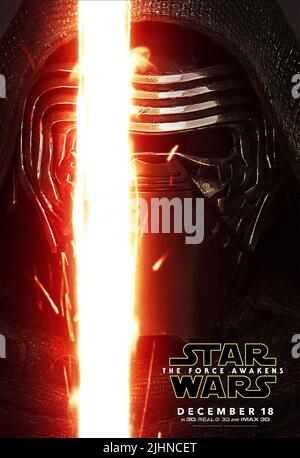 ADAM DRIVER POSTER, STAR WARS: EPISODIO VII - LA FORZA SI RISVEGLIA, 2015 Foto Stock