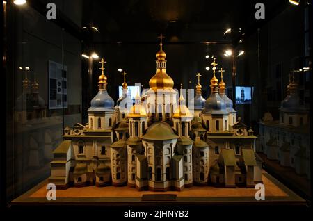 Vista attuale della Cattedrale di Santa Sofia, modello a Santa Sofia di Kyiv in Ucraina Foto Stock