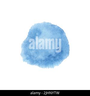 Colorazione ad acquerello blu chiaro minimalista astratta e creativa. Trama disegnata a mano con acquerello per gli sfondi Foto Stock