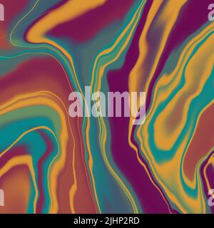 Sfondo astratto luminoso con tinte di vernice. Immagine raster. Effetto olografico. Foto Stock