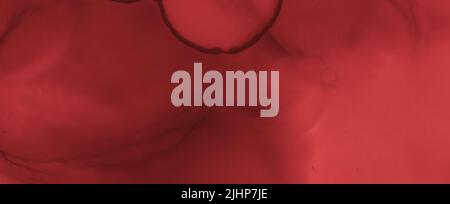 Sangue grungo sfondo. Banner inchiostro rosa. Horror Splatter Black. Acquerello modello San Valentino. Sfondo sangue. Carta da parati grunge Fluid. Orrore Spatte Foto Stock