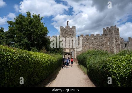 Il castello di Framlingham Suffolk REGNO UNITO Foto Stock