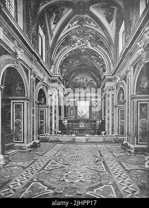 Historisches Foto (ca 1880) des Klosters San Pietro Martire, San Pietro, der Märtirer, einer Römisch-katholischen Kirche in Neapel, Napoli, Neapel, Italien / Foto storica del monastero San Pietro Martire, San Pietro, il Martire, una chiesa cattolica romana a Napoli, Napoli, Neapel, Italia, Historisch, Digital restaurierte Reproduktion einer Originalvorlage aus dem 19. Jahrhundert, genaues Originaldatum nicht bekannt, Foto Stock