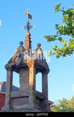 Lymm Cross, Lymm Village, Warrington,Cheshire,England,UK, WA13 Foto Stock